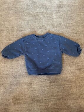 Zara baby crewneck with tulip hearts